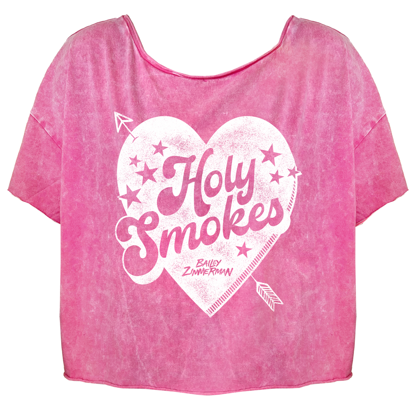 Holy Smokes Heart Ladies Pink Tee