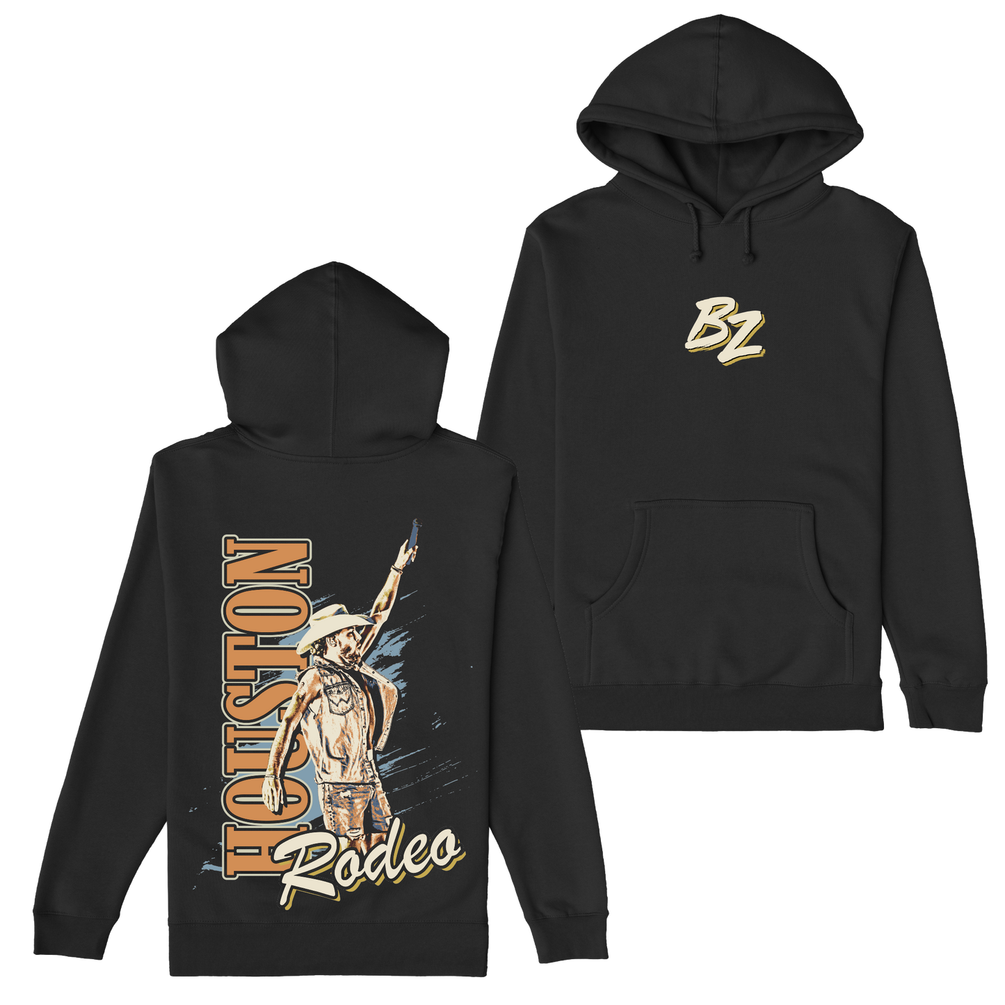 BZ Rodeo Black Pullover Hoodie