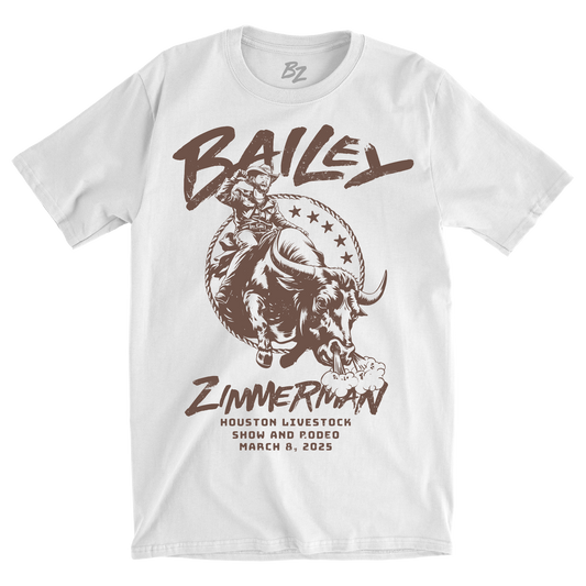 Bullrider Bailey White Tee