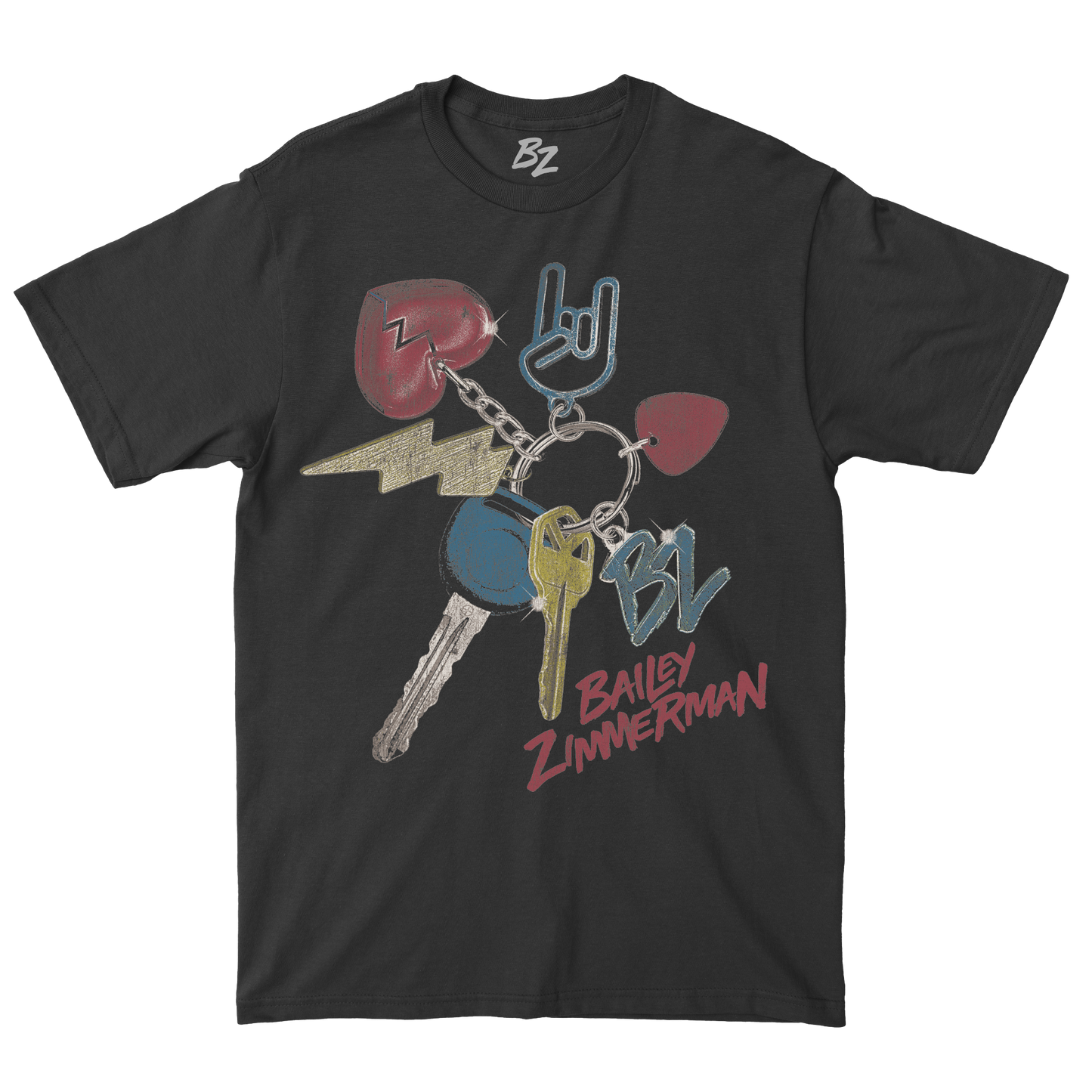 Keys Vintage Black Tee