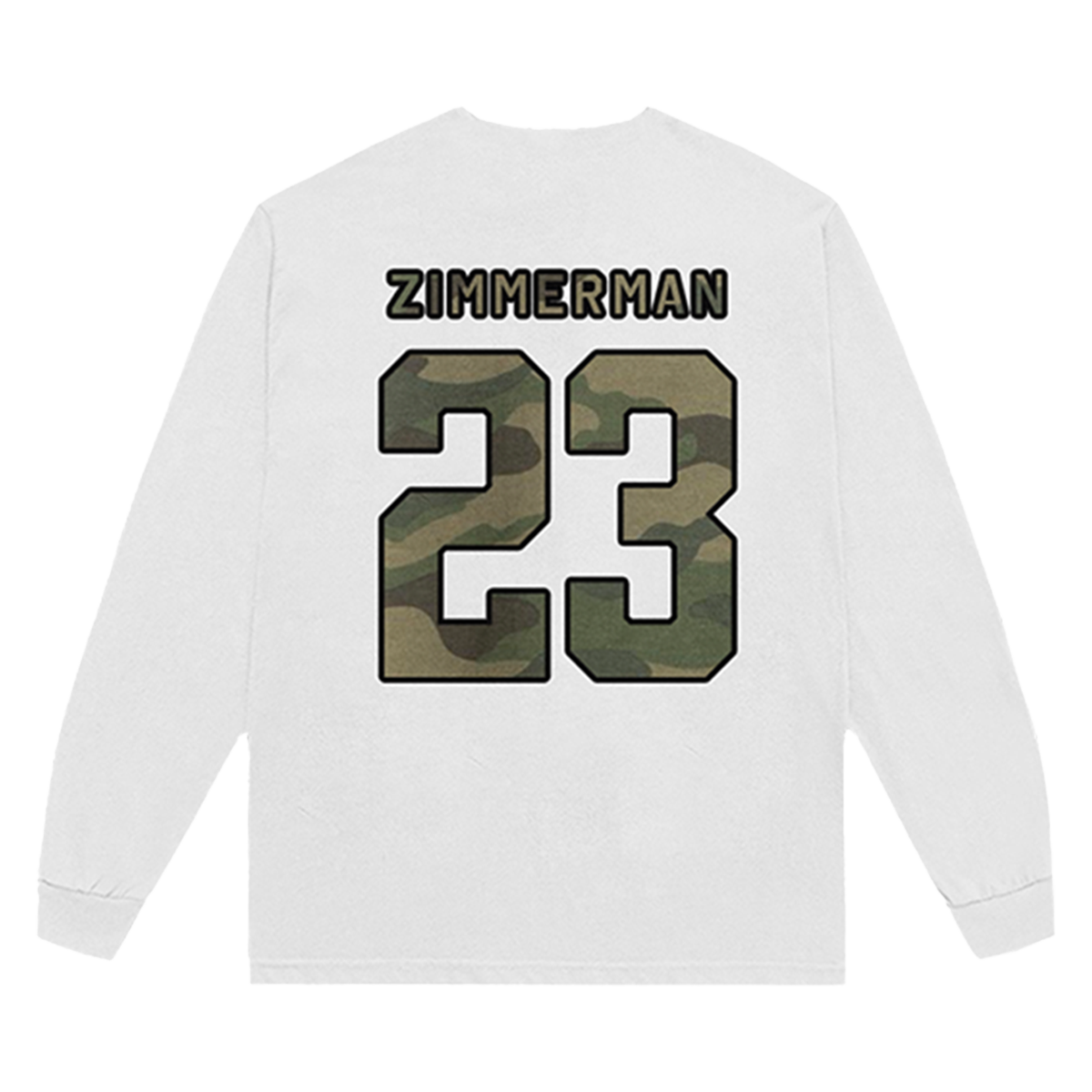 BZ Camo Logo White Long Sleeve