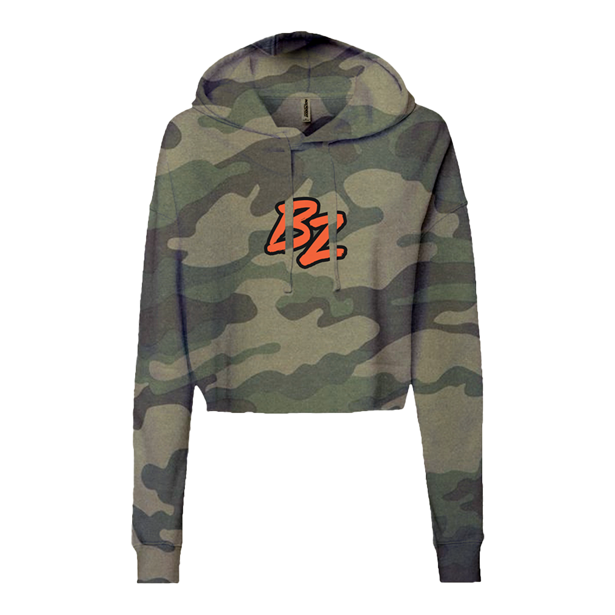 BZ Ladies Camo Crop Hoodie