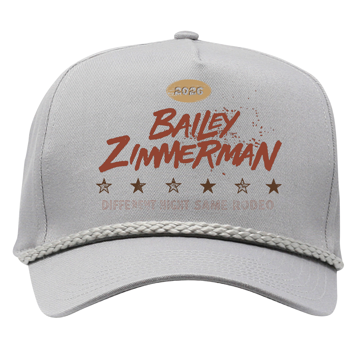 Bailey Zimmerman 26 Grey Rope Hat