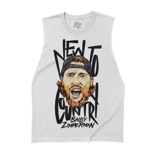 BZ Illustration Sleeveless White Tee