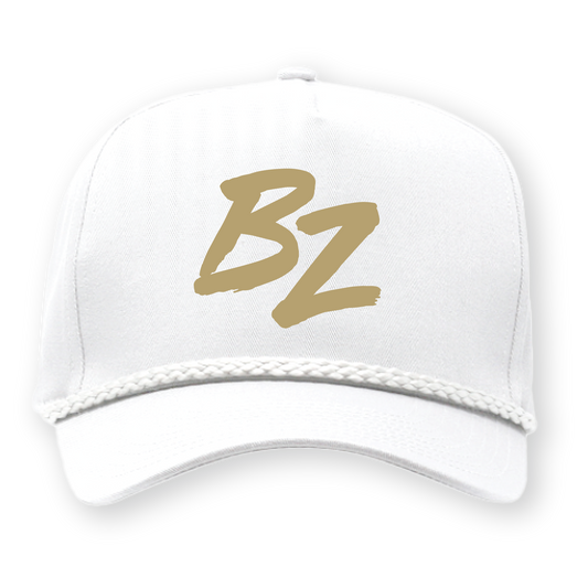 BZ Gold Logo White Rope Hat