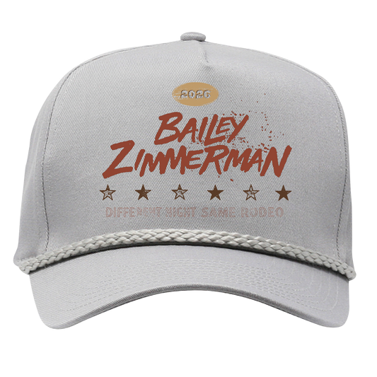 Bailey Zimmerman 26 Grey Rope Hat