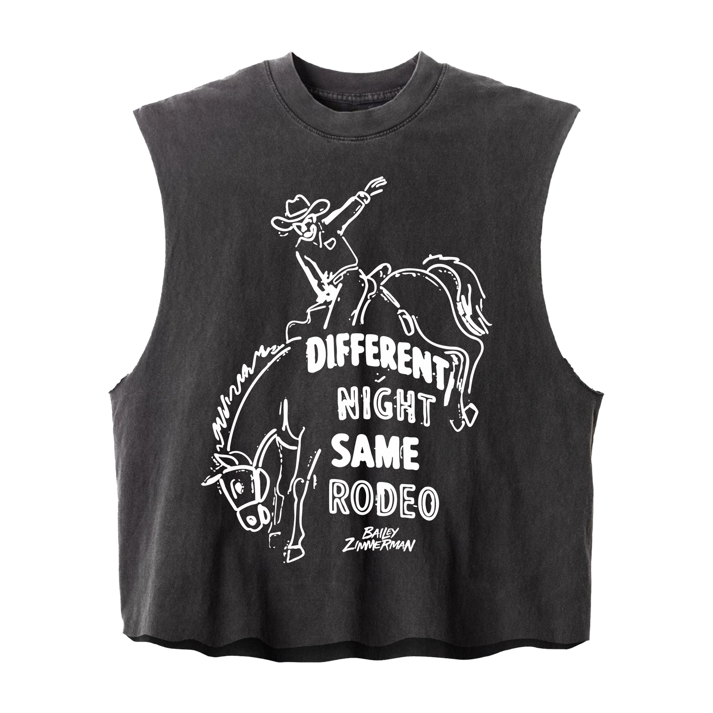 DNSR Black Cropped Muscle Tank