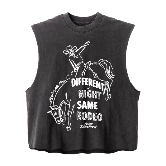 DNSR Black Cropped Muscle Tank